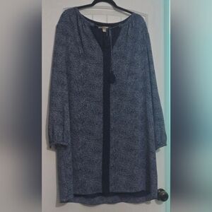 Michael Kors blue long sleeve lined shift dress 2x